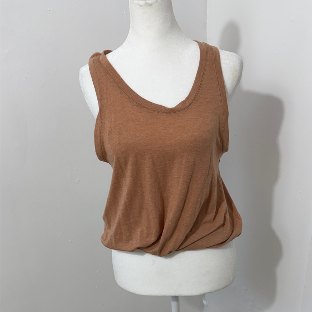 Casual Tan Sleeveless Women's Top
